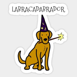 Copy of Labracadabrador Wand Retriever (Yellow Lab) Sticker